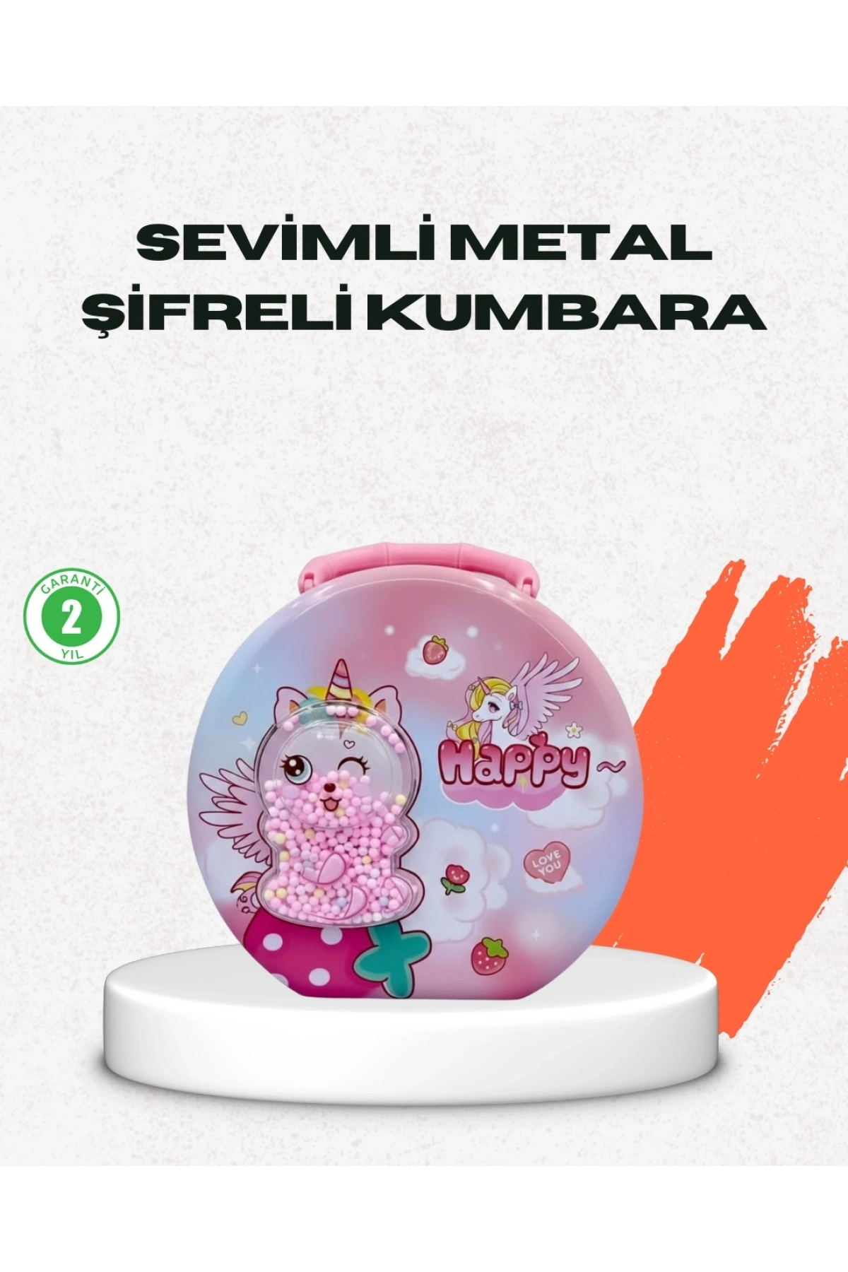 Mini Çocuk Para Kasası Güvenli Kilitli Birikim Kutusu