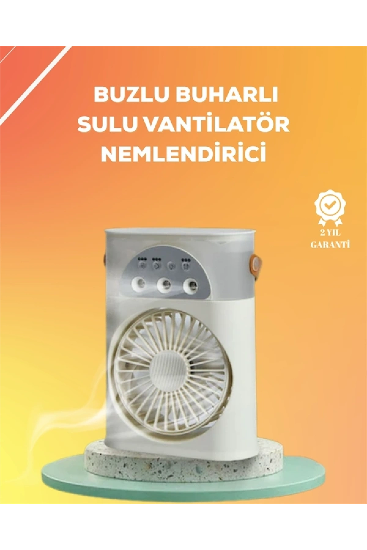 Mini Klima Fan | USBli, 7 Renk Gece Işığı, 3ü 1 Arada Fonksiyon