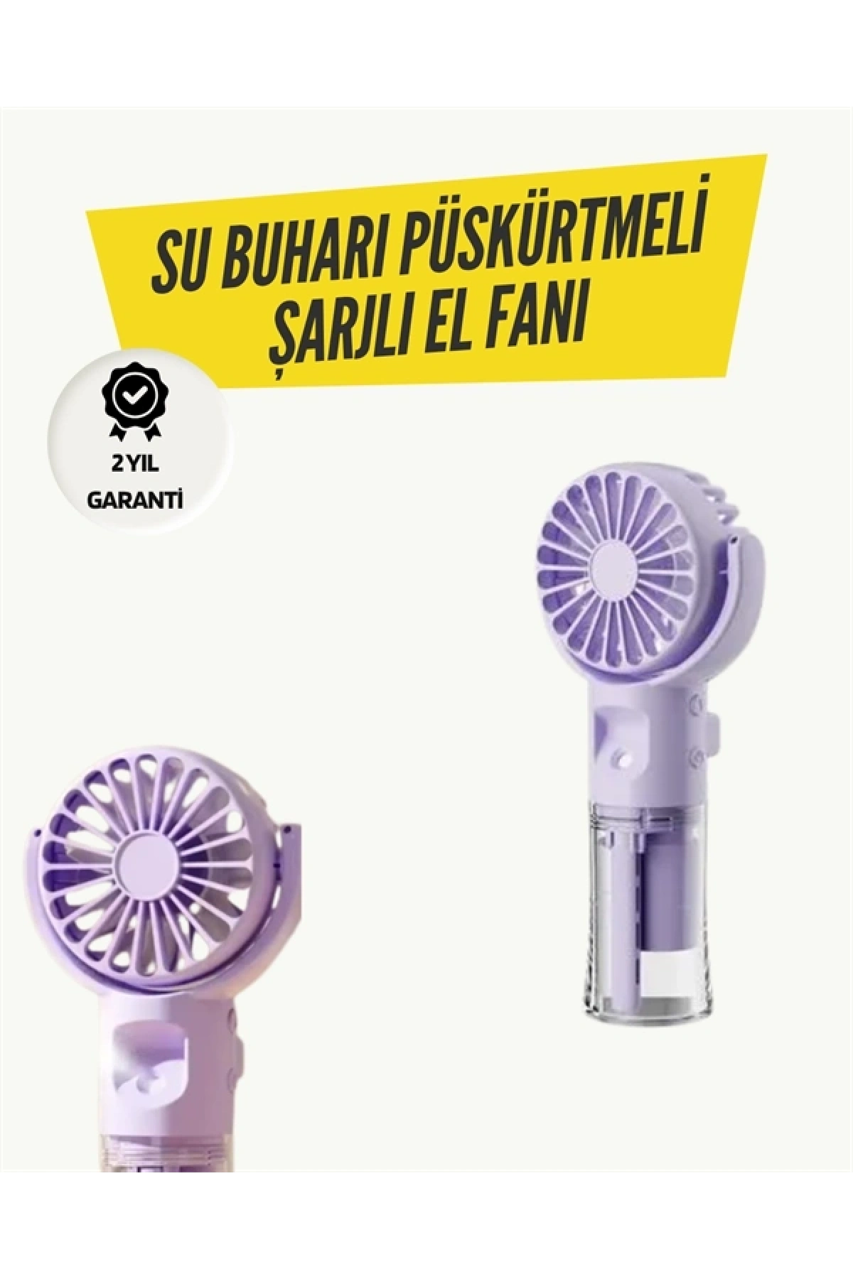 Mini Masaüstü ve El Tipi Buğu Fanı – Su Depolu, Şarj Edilebilir, Nemlendirici Özellikli