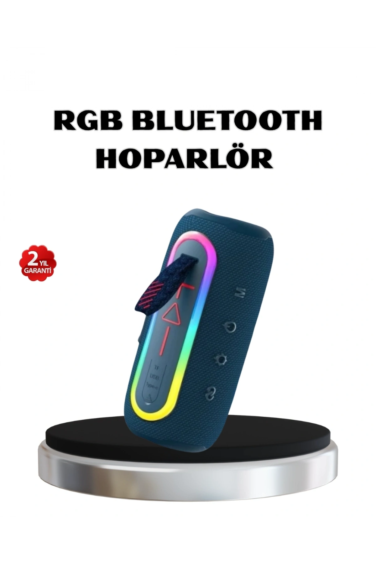 Mini Mavi Bluetooth Hoparlör Şık Görünüm ve Taşınabilir Güçlü Ses