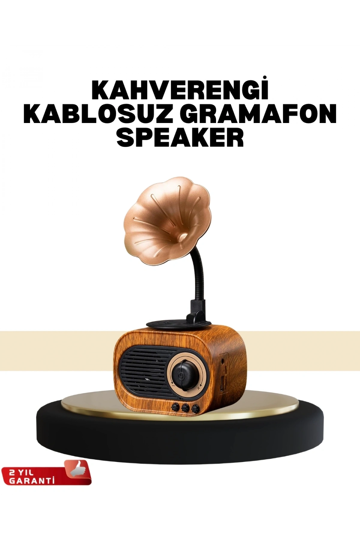 Mini Nostaljik Bluetooth Hoparlör FM Radyo 8 Saat Batarya