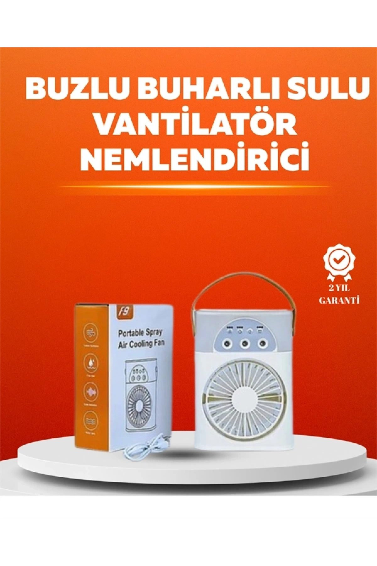 Mini USB Klima Fan | 3 Kademeli Spreyli Hava Soğutucu, Taşınabilir