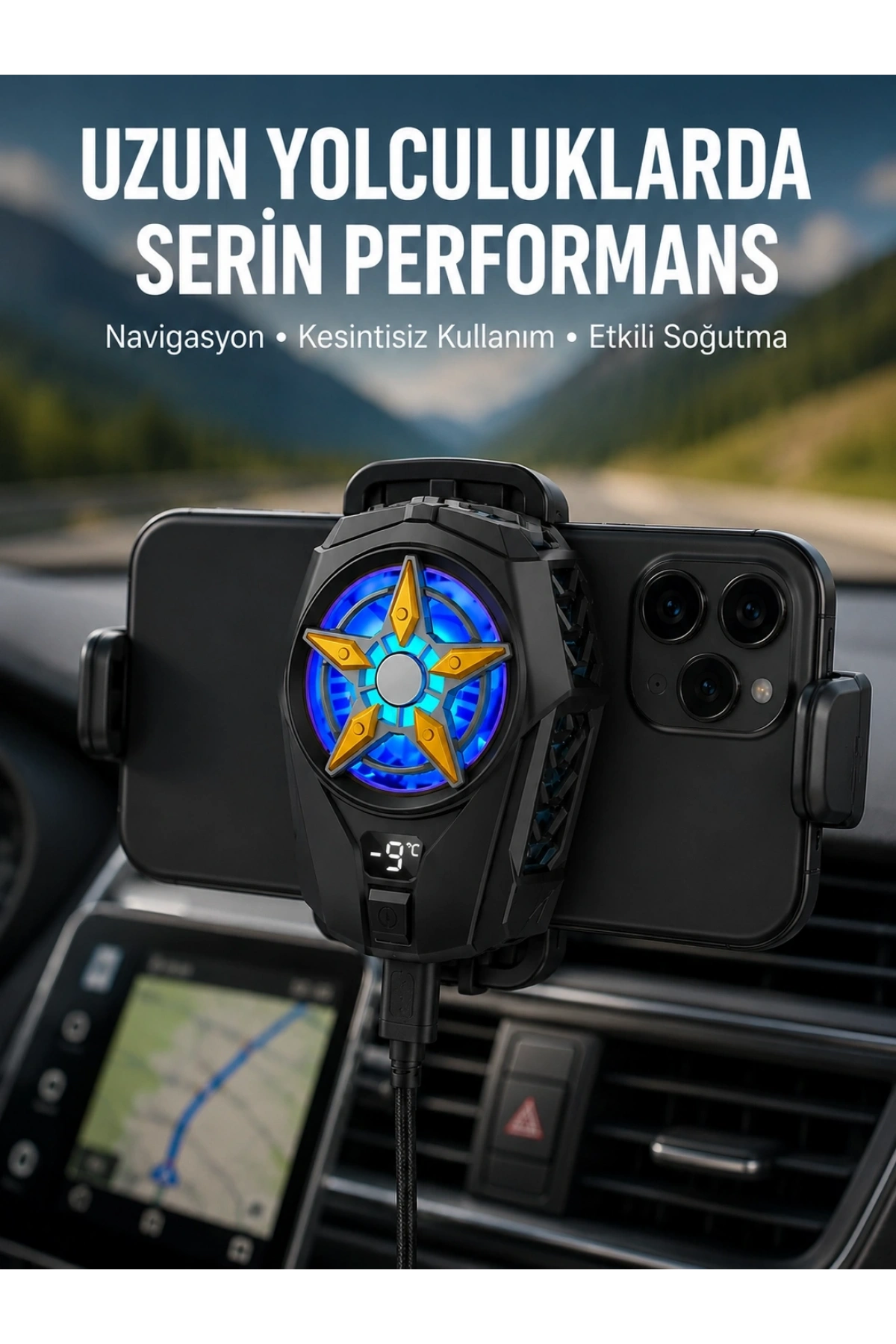 Mobil Cihaz Soğutma Radyatörü – Metal+ABS, Type-C Kablolu Yeni Nesil
