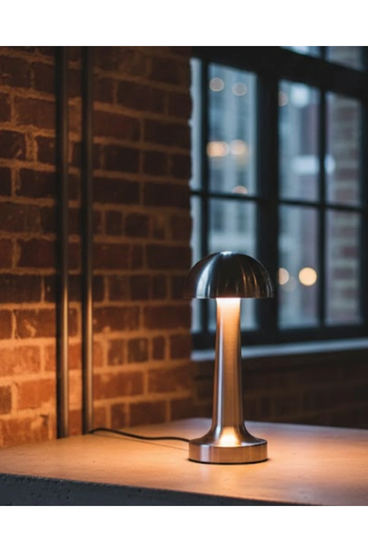 Modern Mantar Masa Lambası Dokunmatik 3 Işık Modlu Şarjlı Kablosuz LED