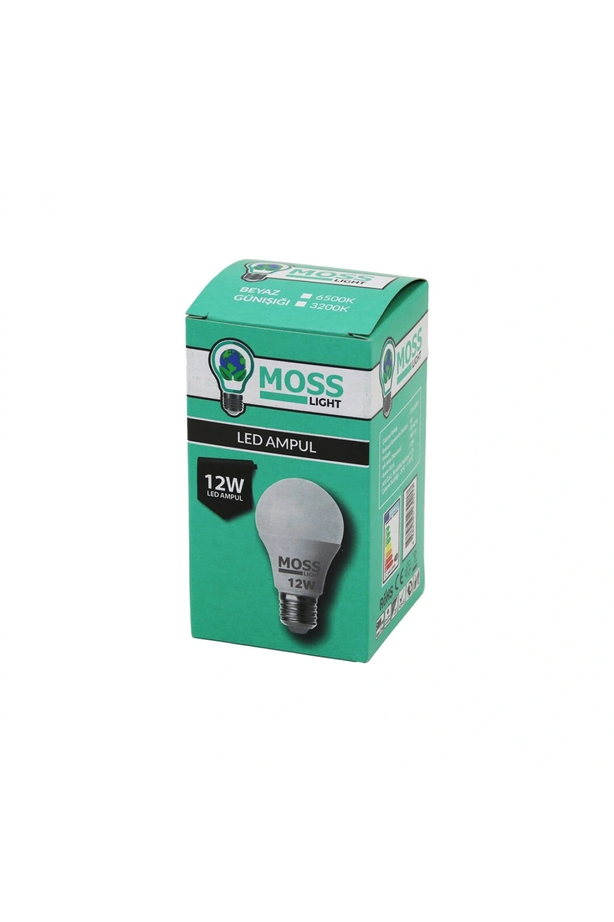 MOSS LIGHT  12W   BEYAZ  LED AMPUL  E27   960Lm   6500K (5047)