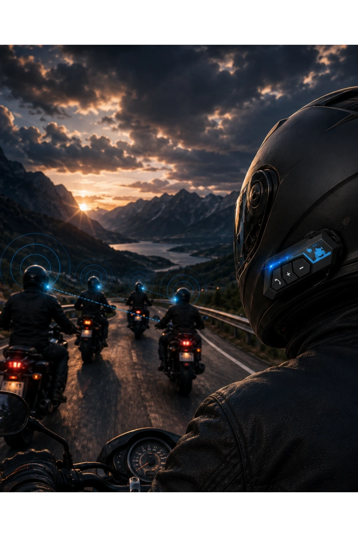 Motosiklet Kaskı İçin Bluetooth Kulaklık Hands Free Çağrı Özellikli