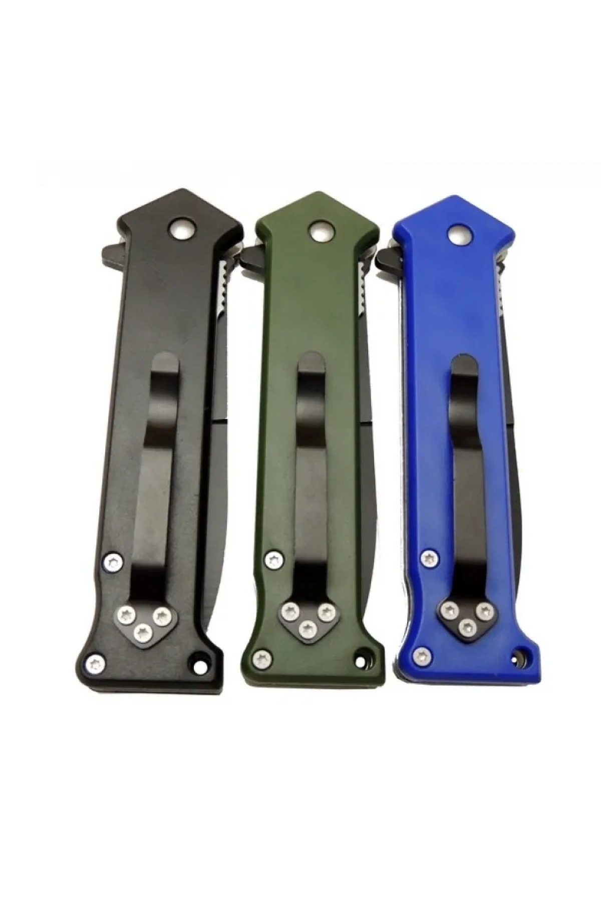 Mtech 4352 Mavi Bas - Çek Kamp Çakı 20cm- Otomatik, Kemerlikli