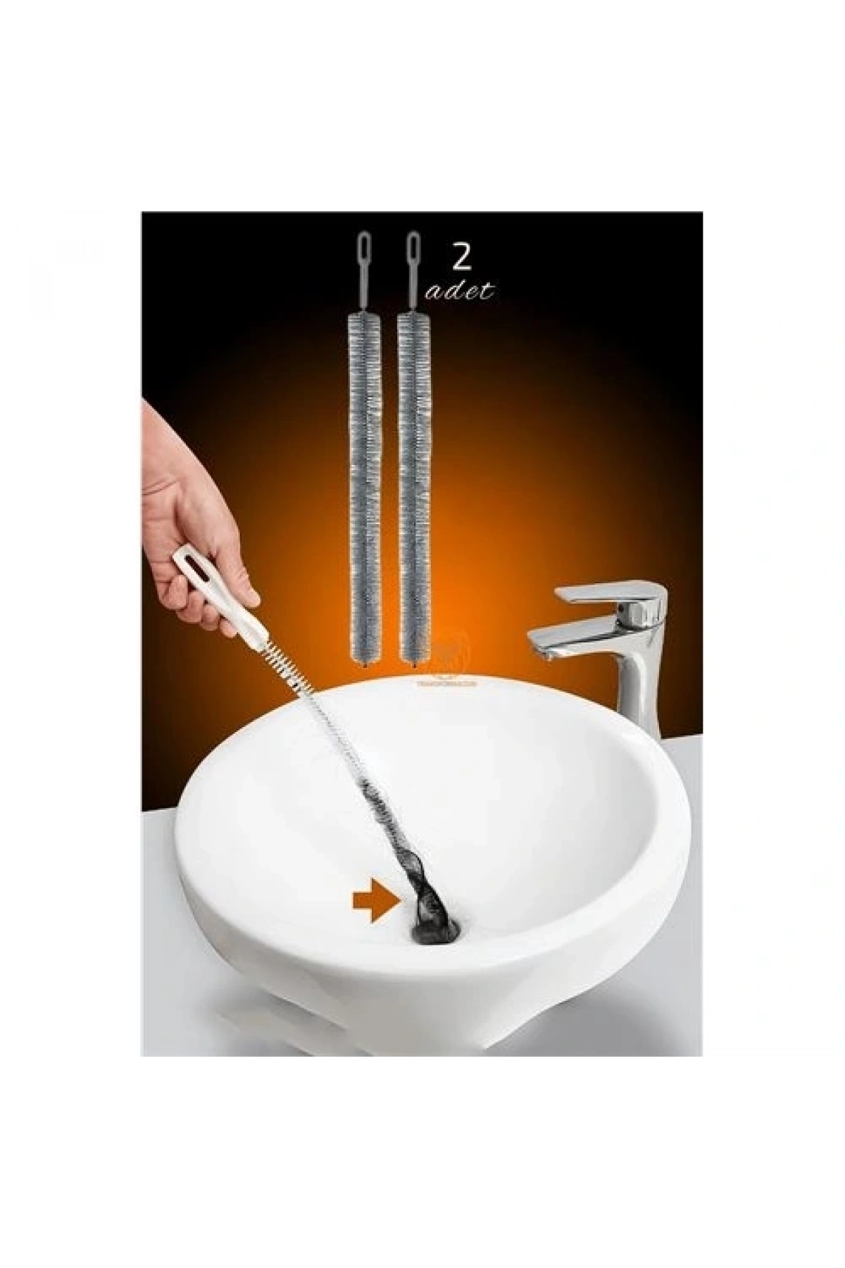 Mutfak Banyo Lavabo Gider Açma Fırçası 2 Adet