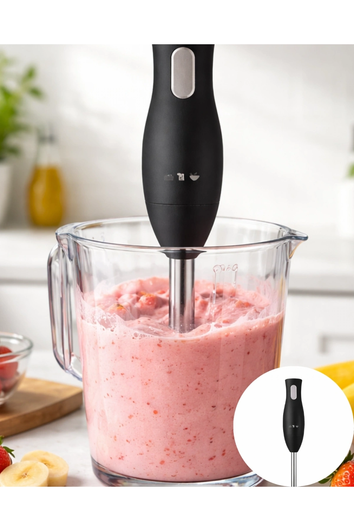 Mutfak El Blenderı Paslanmaz Çelik Uçlu Ergonomik Tasarım