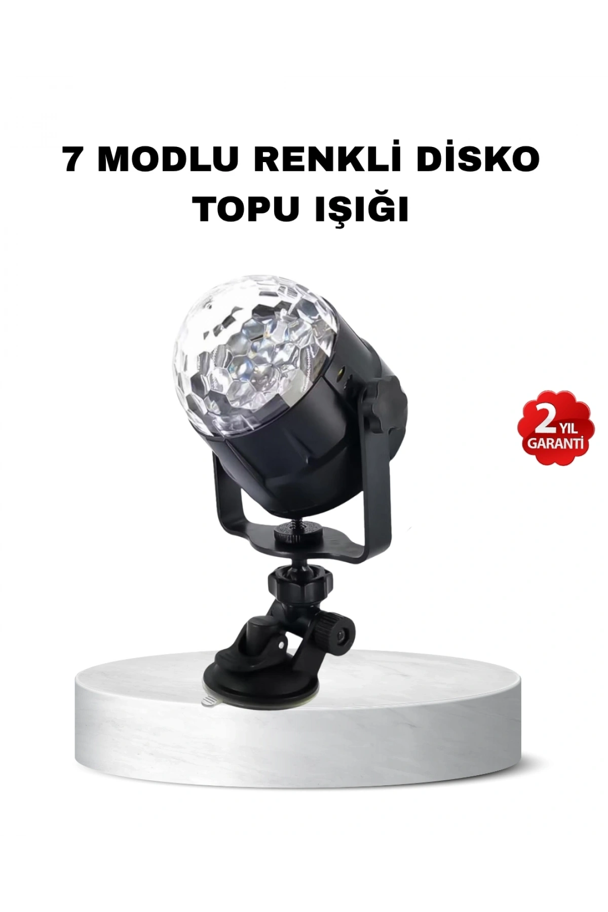 Müzik Ritmine Duyarlı Renkli Disko Topu – 7 Modlu Işıklı Parti Lambası