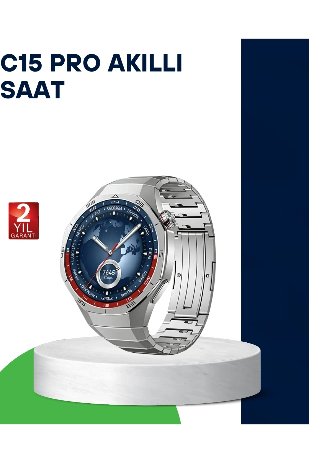 Nabız Ölçerli Suya Dayanıklı Akıllı Saat