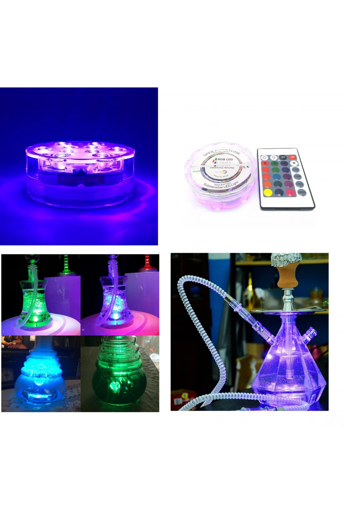 Nargile Işığı Renk Değiştiren Kumandalı Led Lamba