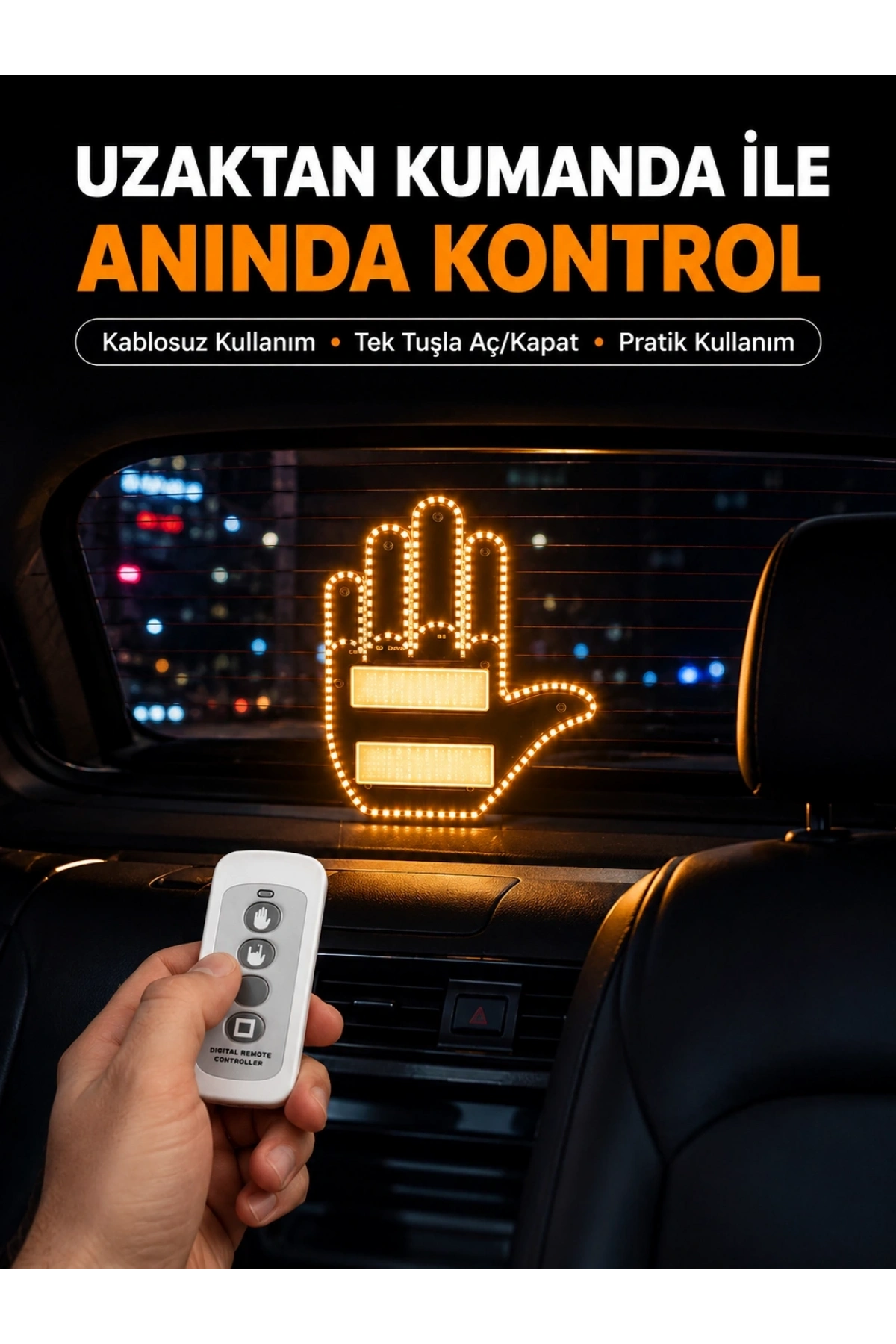 Naylon Bantlı Kolay Montajlı Araç Jest Işığı