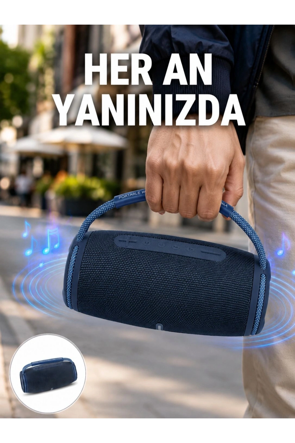 Net Stereo Ses Sunan IPX5 Su Geçirmez Bluetooth Hoparlör