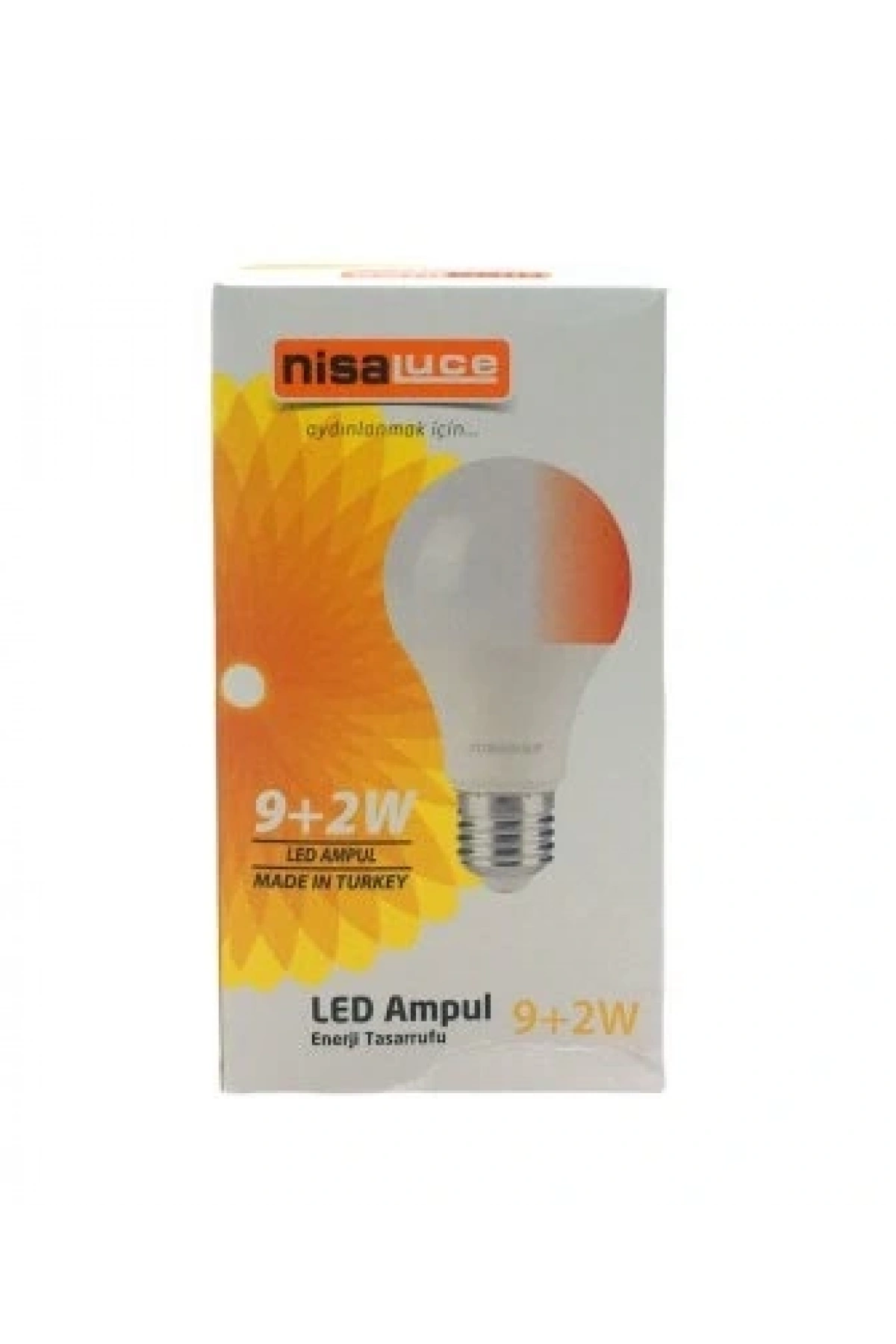 NİSALUCE EAMP-074/BK 9+2W E27 BEYAZ-KIRMIZI LED AMPUL (5047)