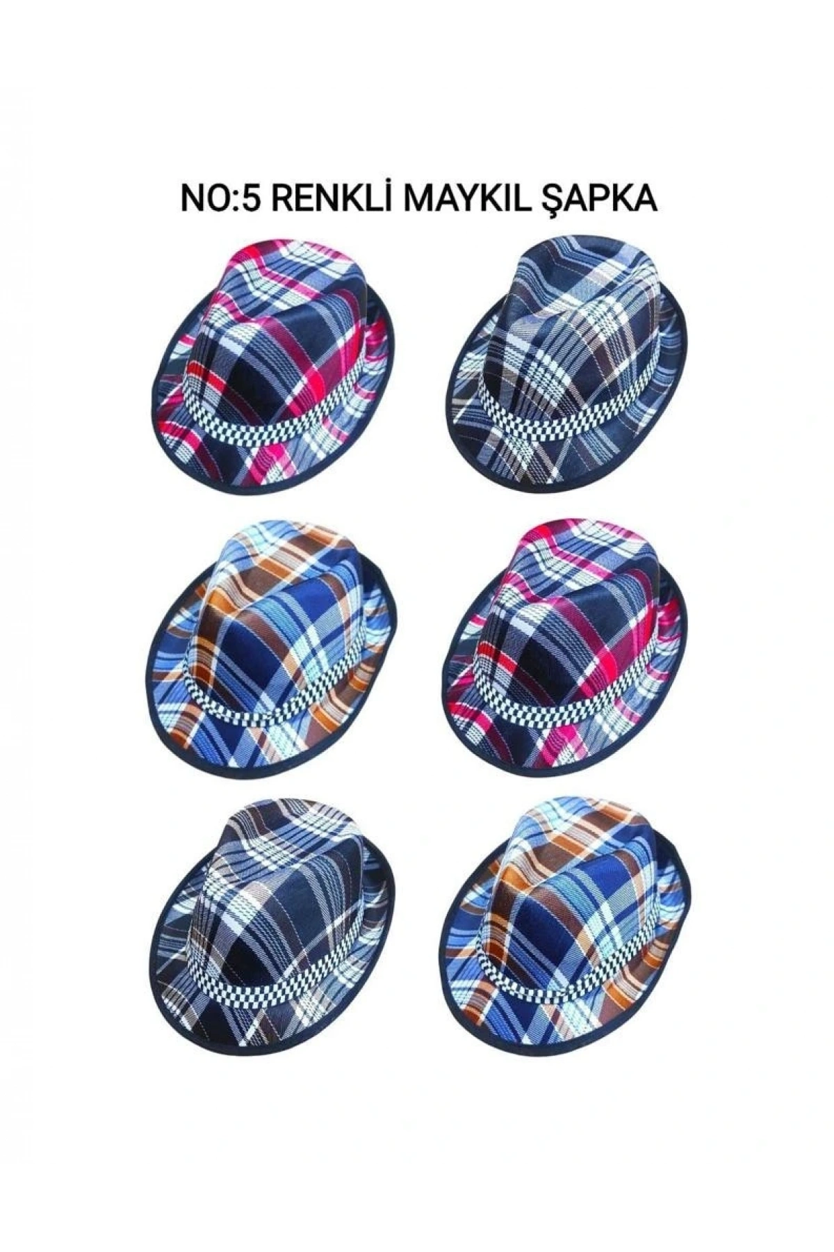 NO-5 RENKLİ MAYKIL ŞAPKA (5047)