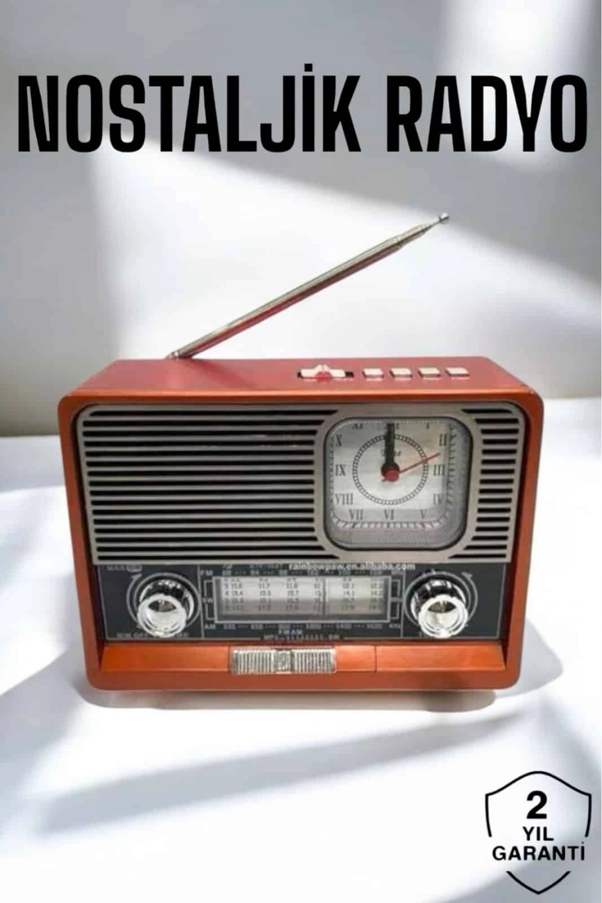 Nostaljik Görünümlü USB Girişli Bluetooth Bağlantılı Radyo