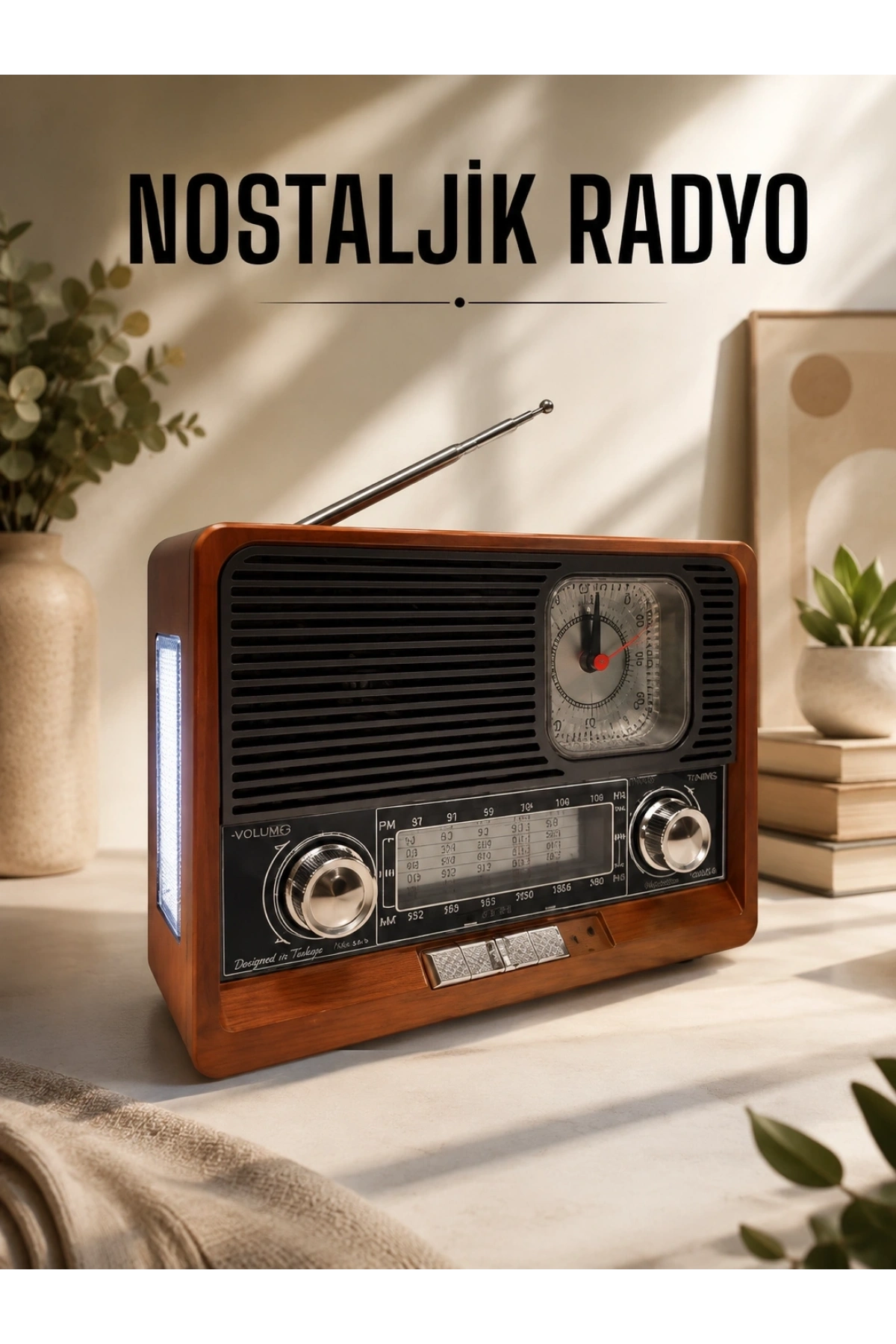 Nostaljik Radyo USB,AUX Ve SD Kart Girişli Bluetooth Bağlantılı