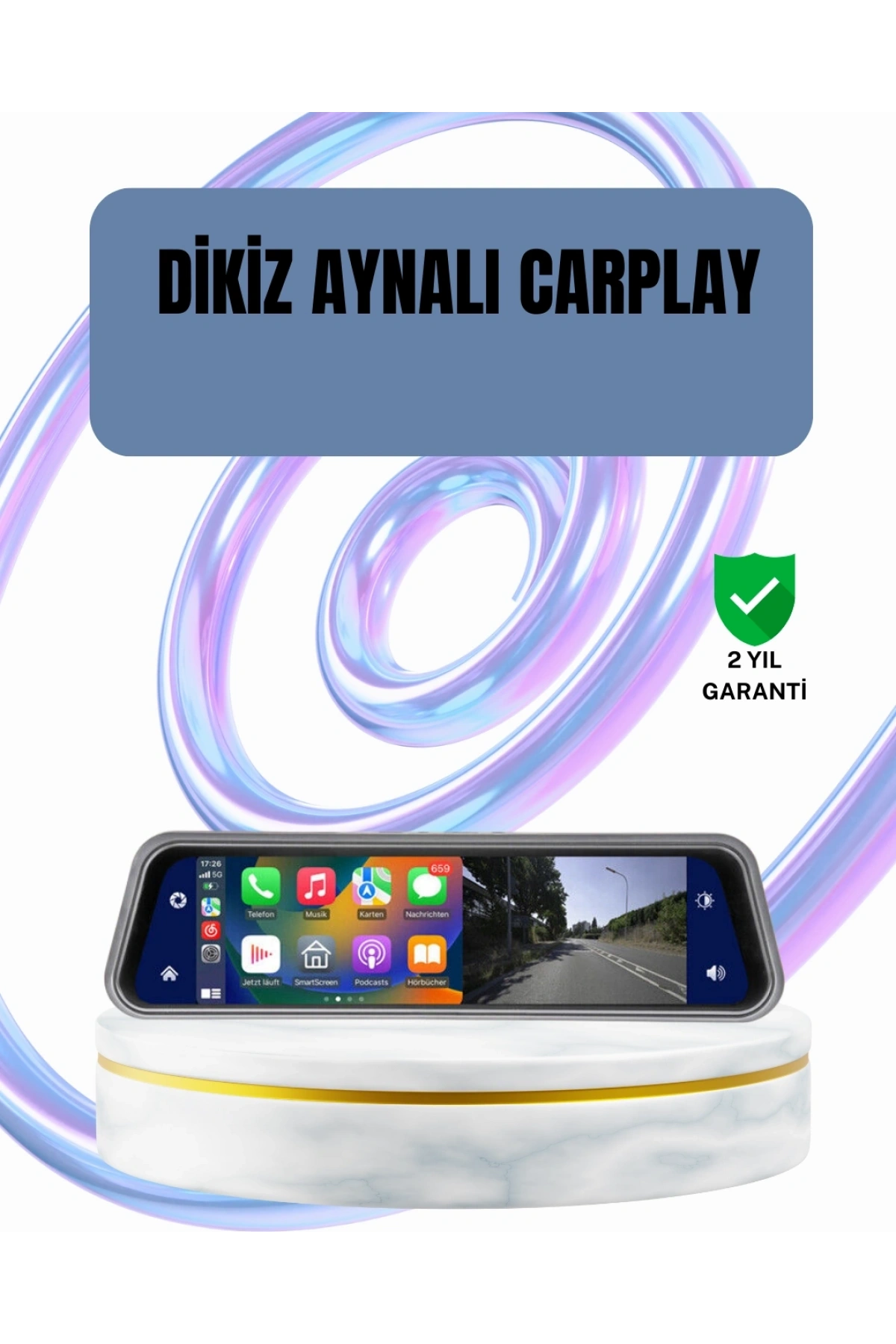 Ön Arka Kameralı Dokunmatik Dikiz Aynası 170° Geniş Açı