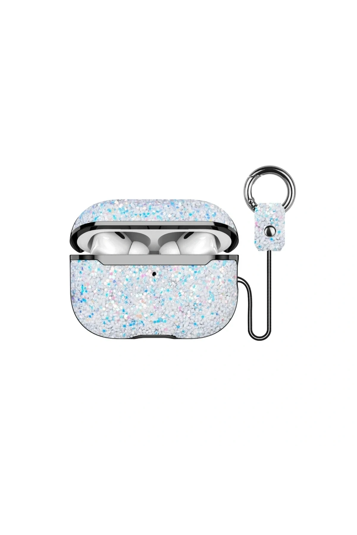 Onegif Apple Airpods Pro 2 (2.nesil) Bright Simli Airpods Kapak - Gümüş