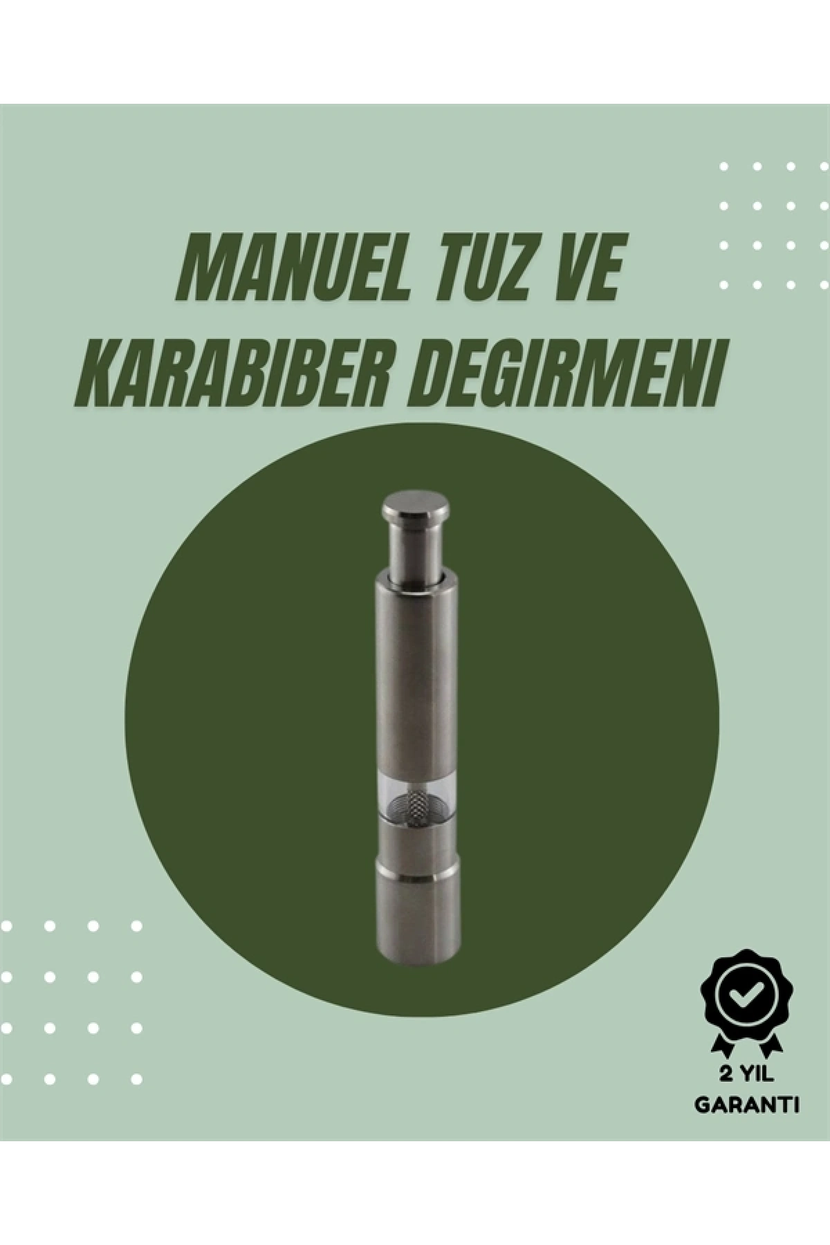 Orta Boy Kararbiber ve Tuz Öğütücü – Kolay Kullanım, Şık Tasarım