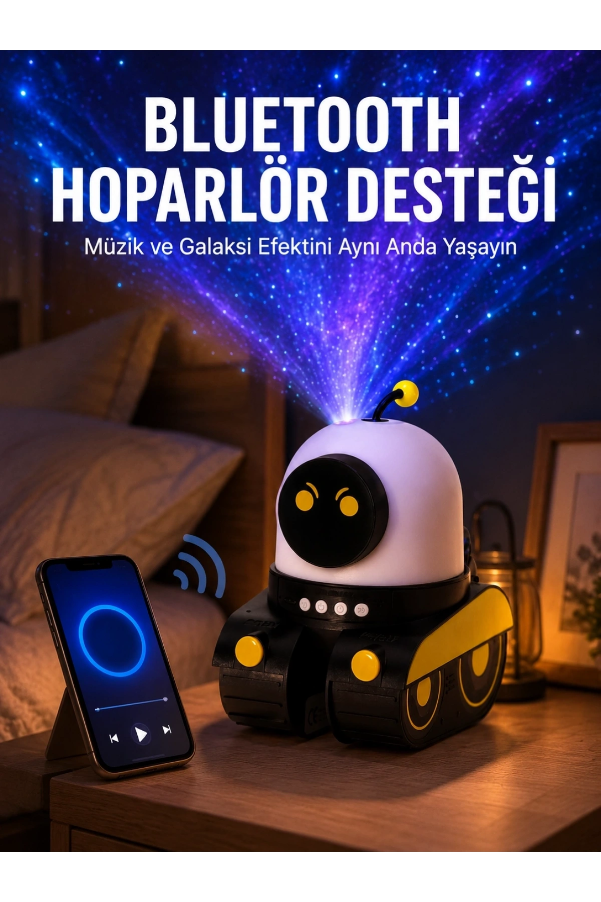 Otomatik Döner Slaytlı Üç Parlaklık Ayarlı Projektör Lamba Yeni Nesil