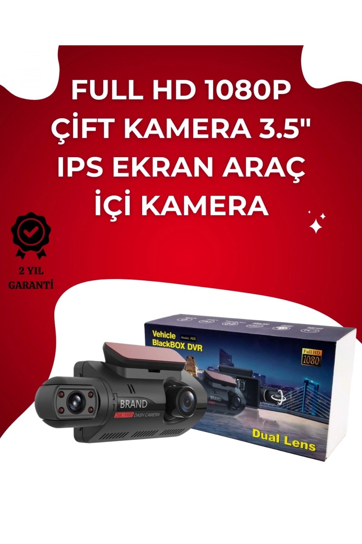 Otomatik Kayıtlı Full HD Araç Kamerası – Döngüsel Kayıt ve Hareket Algılama