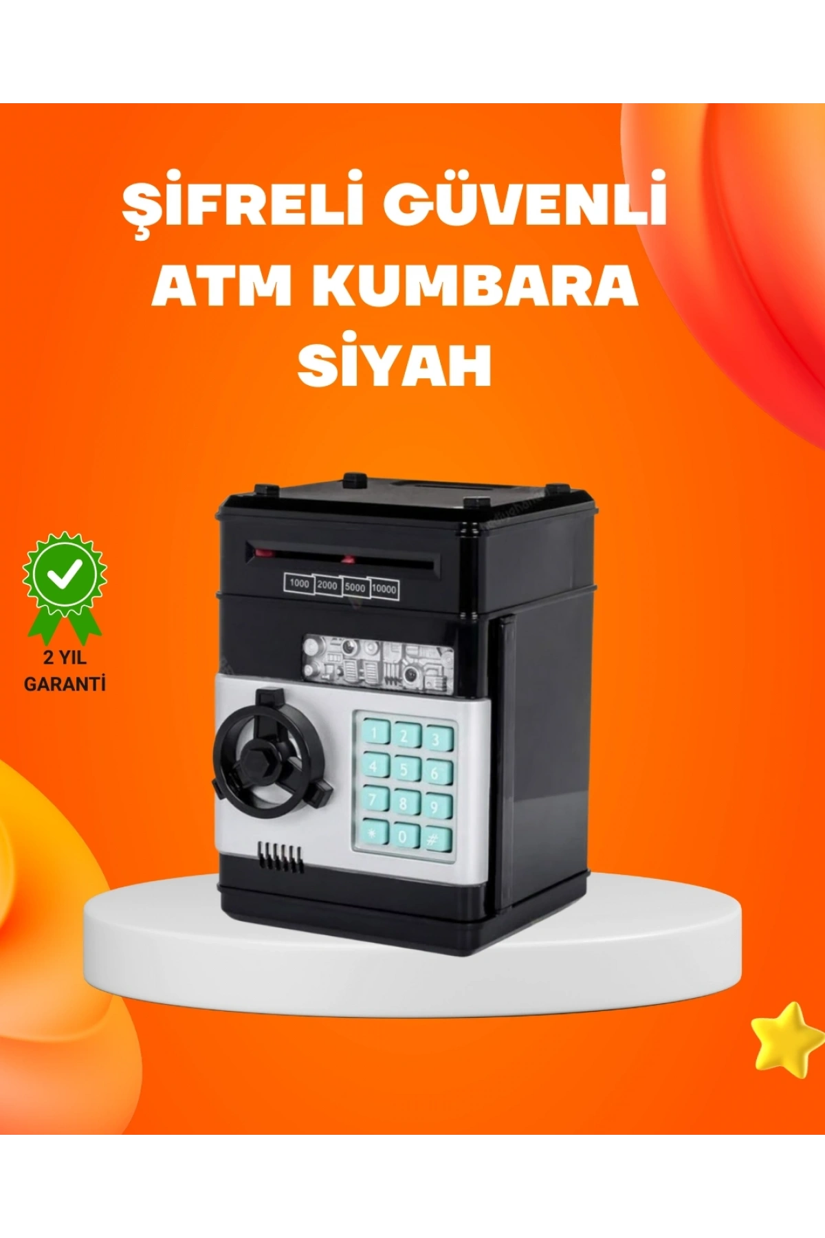 Otomatik Para Çeken Şifreli ATM Tasarımlı Kumbara