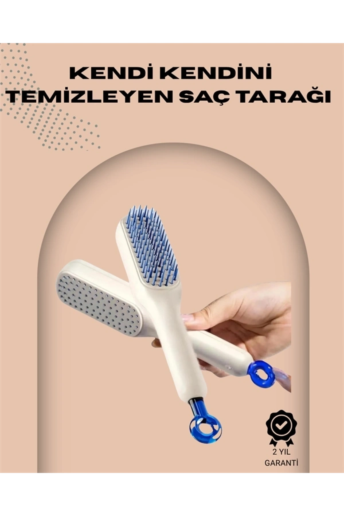 Otomatik Temizlenen Ergonomik Saç Tarağı – Masaj Başlıklı
