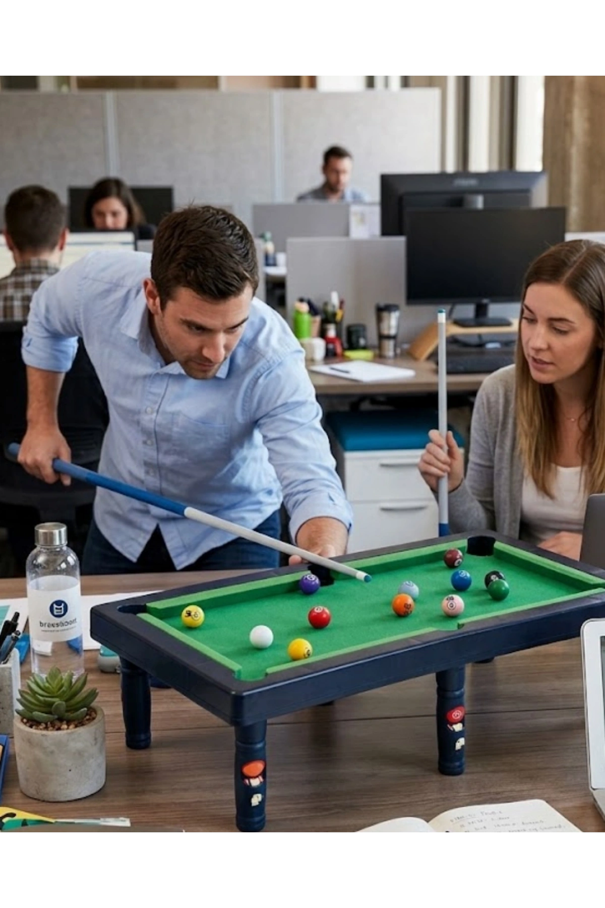 Oyuncak Bilardo Masası Seti Çocuklar İçin Eğlence ve Beceri Oyunu