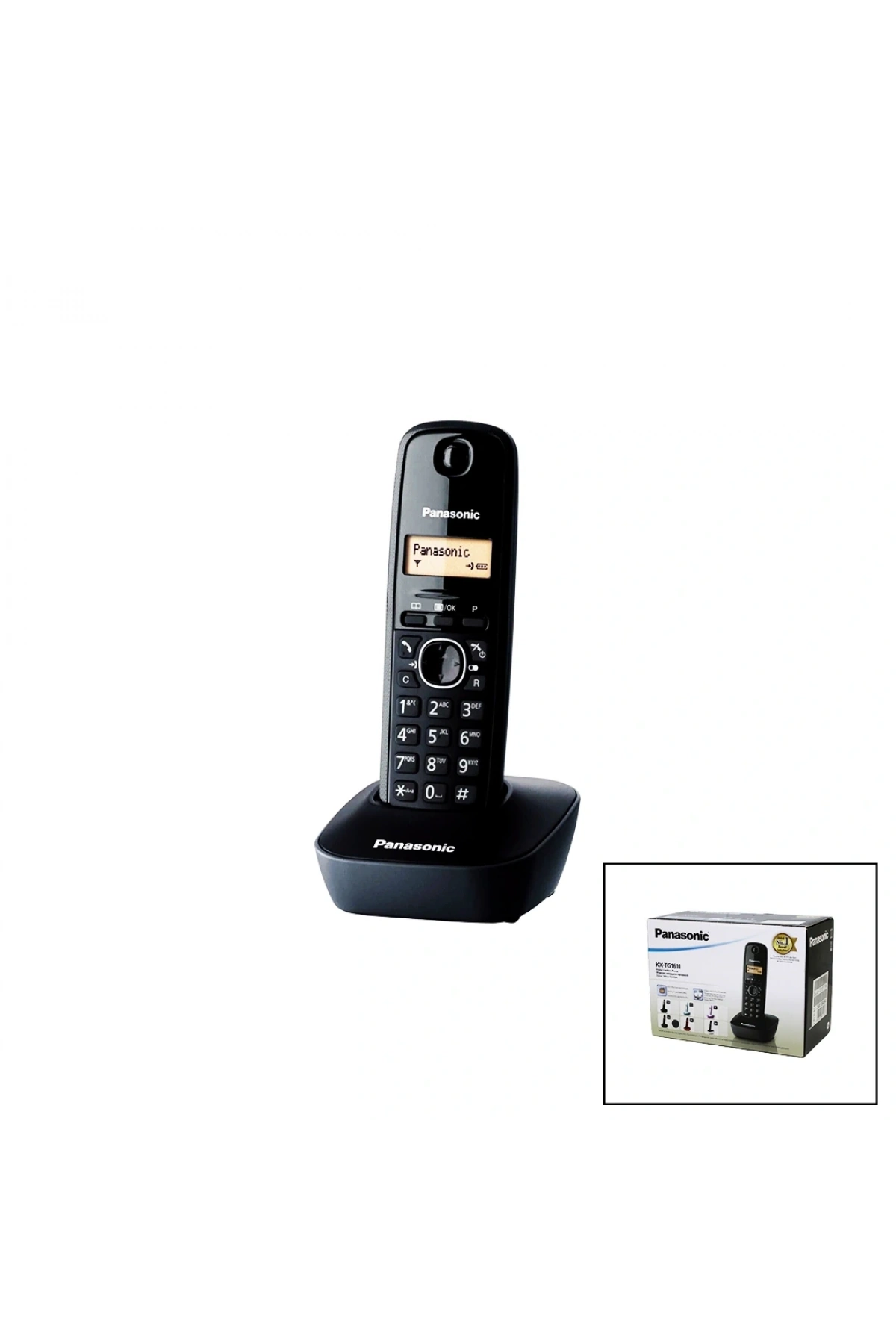 PANASONİC KX-TG1611 SİYAH - OVAL KABLOSUZ DİJİTAL TELSİZ TELEFON (5047)