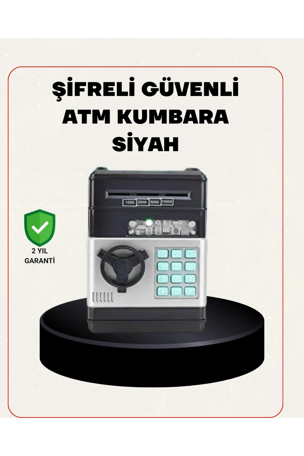 Para Kasası Görünümlü Elektronik Şifreli Kumbara