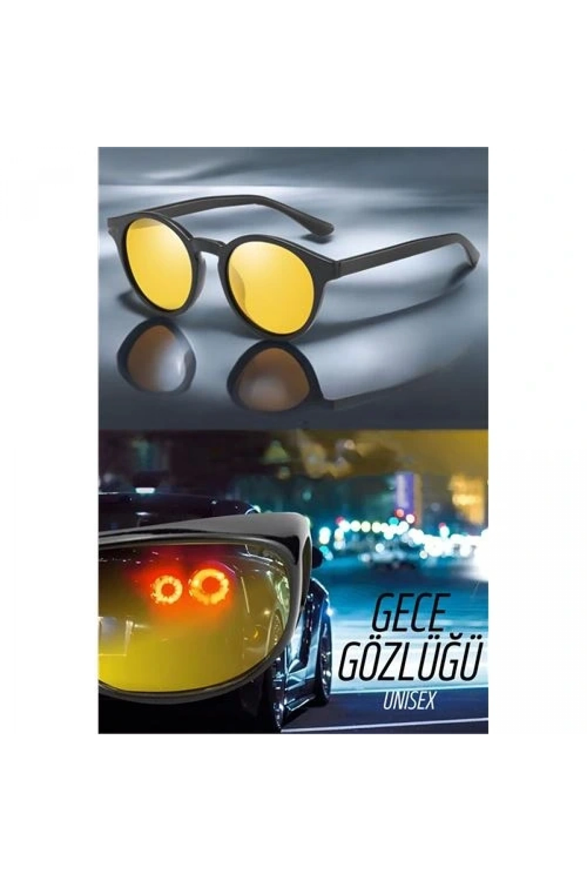 Parlama Önleyici Gece Sürüş Görüş Gözlüğü Sis Far Işık Önleyici Anti-Fog Gözlük