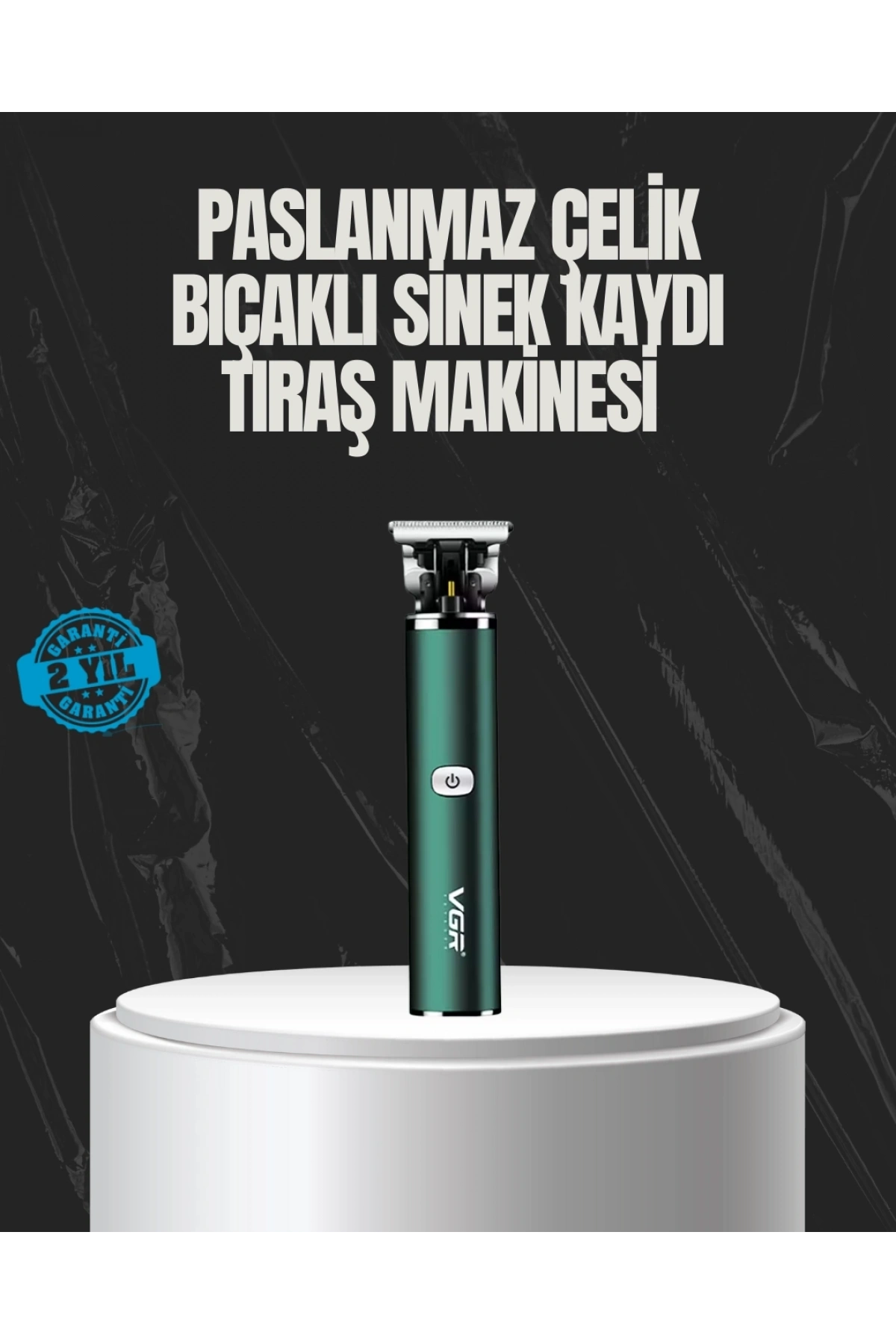 Paslanmaz Çelik Başlıklı Su Geçirmez Şarjlı Saç Kesme Makinesi