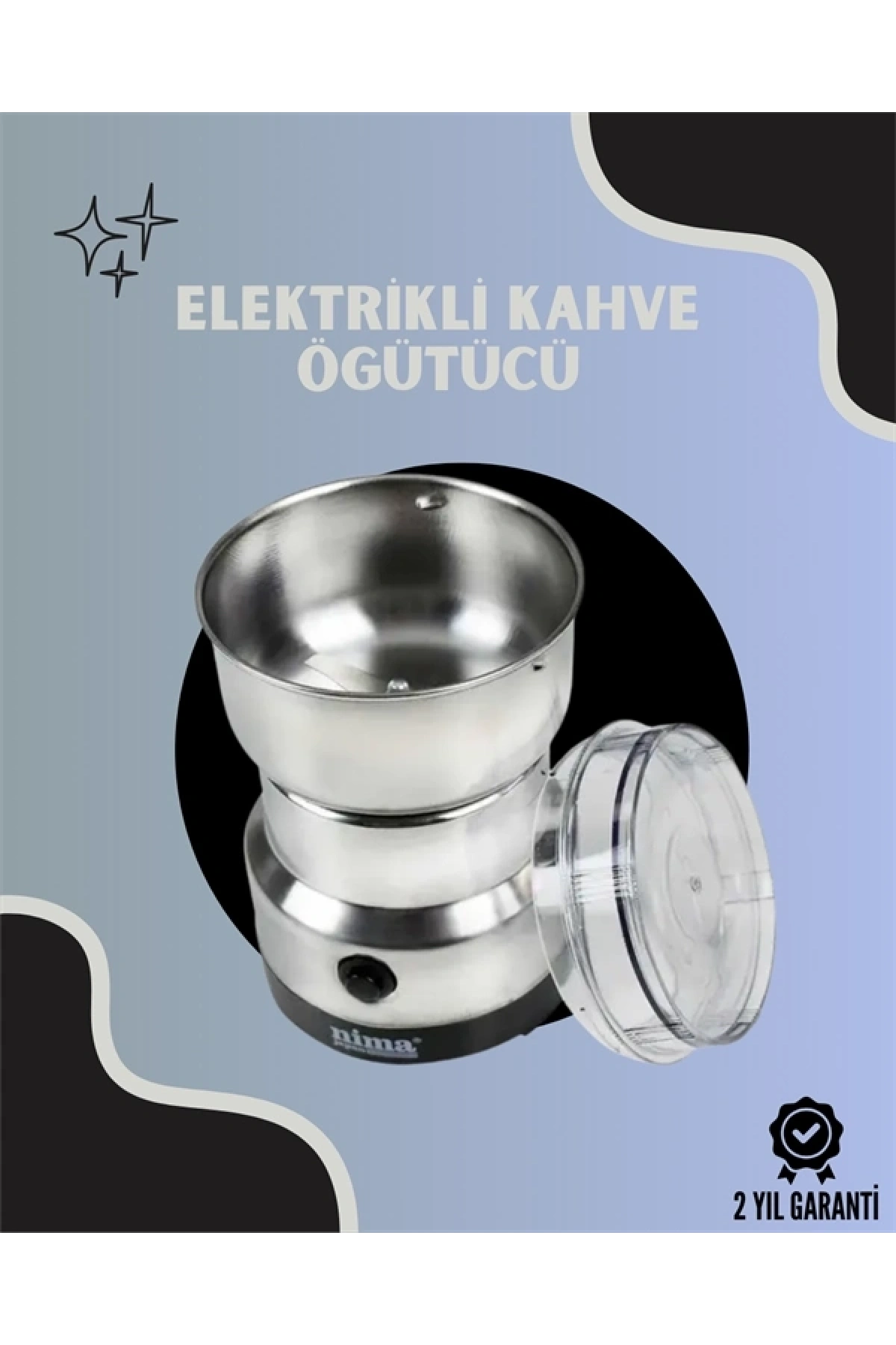 Paslanmaz Çelik Kahve Değirmeni | Düşük Gürültü, Yüksek Devir, Fındık ve Tahıl İçin Uygun