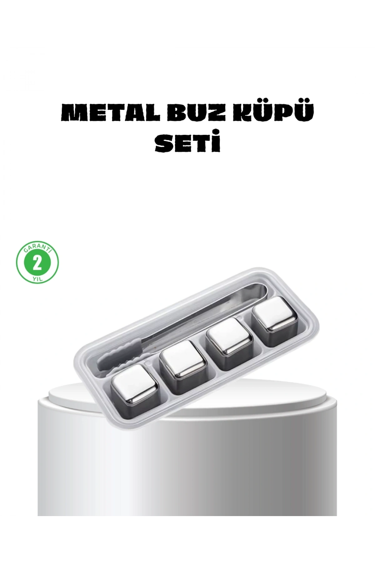 Paslanmaz Çelik Metal Buz Küpü Seti Sulandırmadan Soğutma ve Klips Dahil