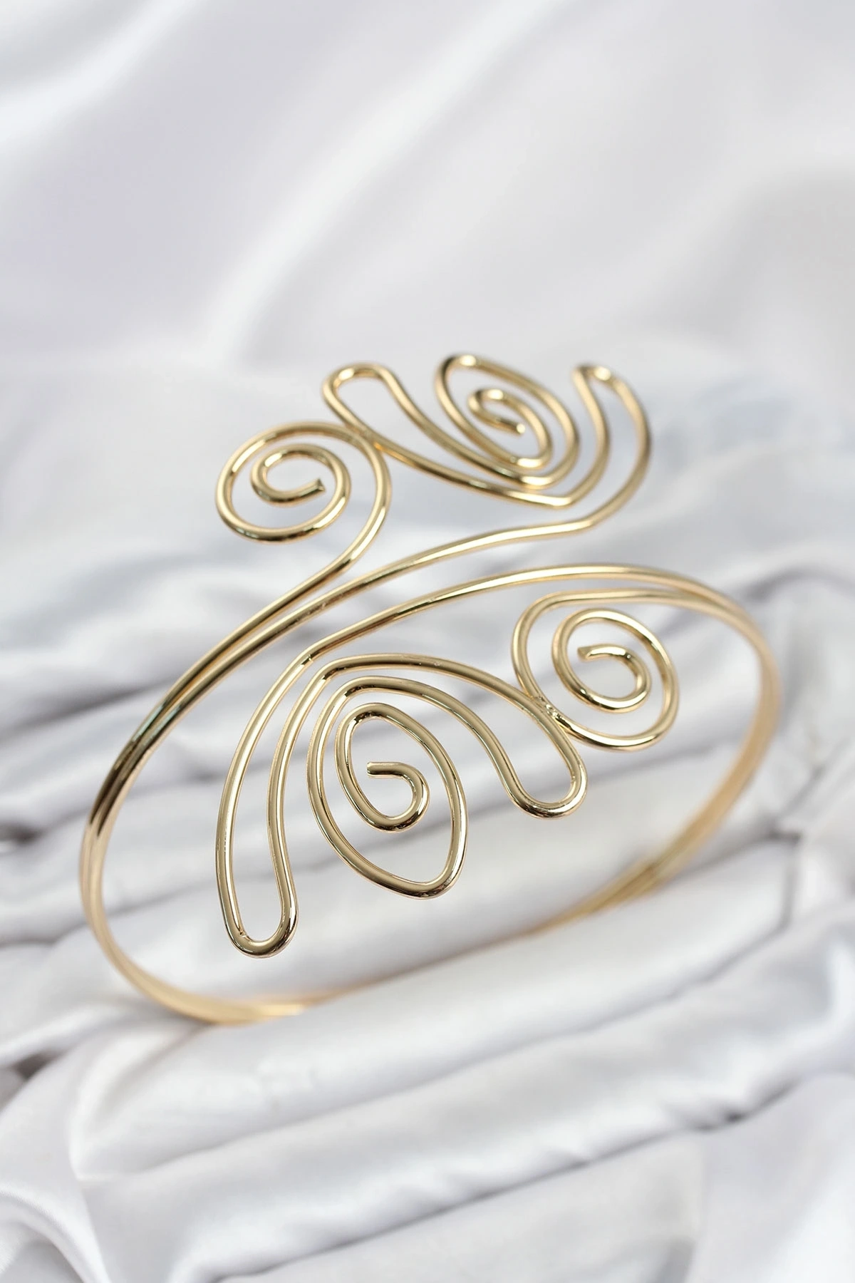 Pazu Bileklik Gold Renk Pirinç Bohem Model