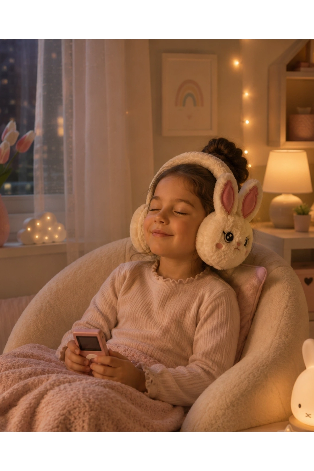 Peluş Bluetooth Kulaküstü Kulaklık Mikrofonlu Kablosuz Müzik Kulaklığı