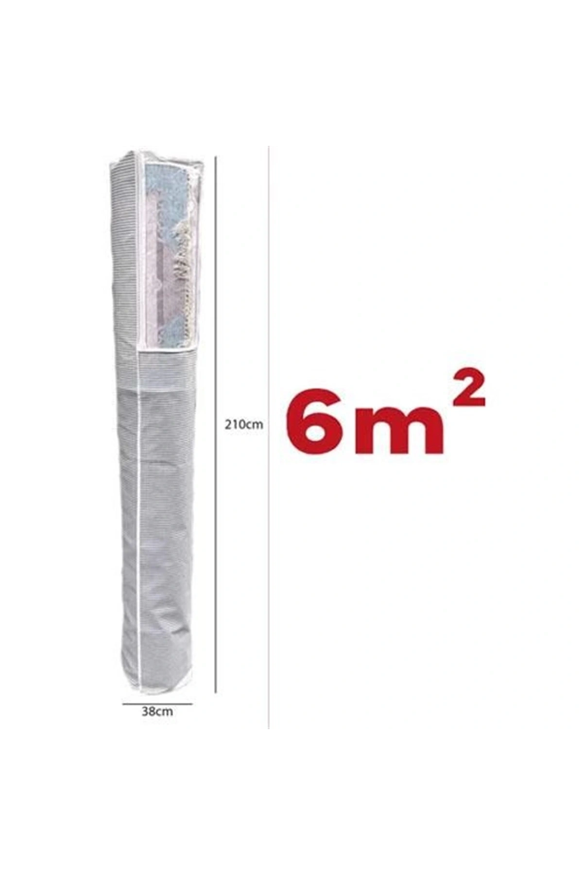 Pencereli Halı Hurcu Toz geçirmez Sağlam Dayanıklı Hurç Organizer 6m² (5047)