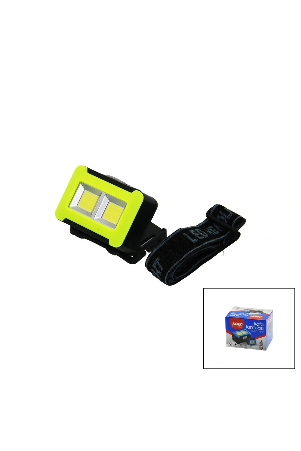 PİLLİ 3W COB LED KAFA LAMBASI FENER 3-KADEME IŞIK AYARI - FLAŞÖR  4.5V 150LÜMEN (5047)