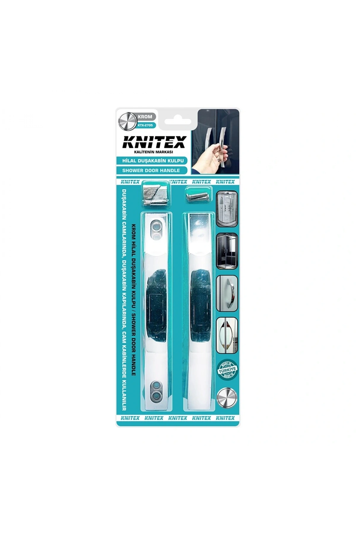 PLASTİK KROM KAPLAMA DUŞAKABİN KOLU 10MM (5047)