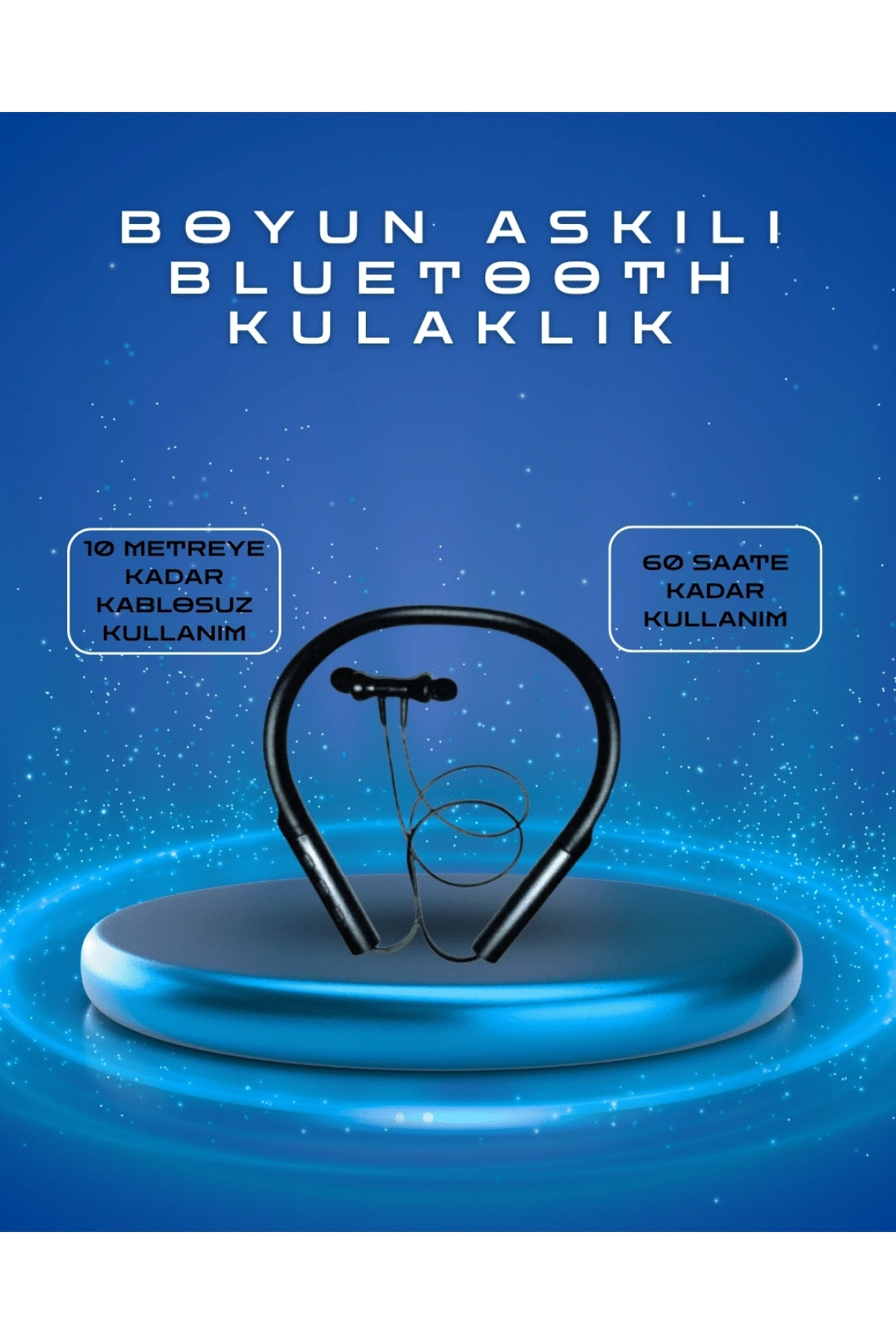 Polygold PG-100 Type-C Şarjlı Bluetooth Kulaklık – Boyun Askılı, Uzun Pil Ömürlü, Mikrofonlu
