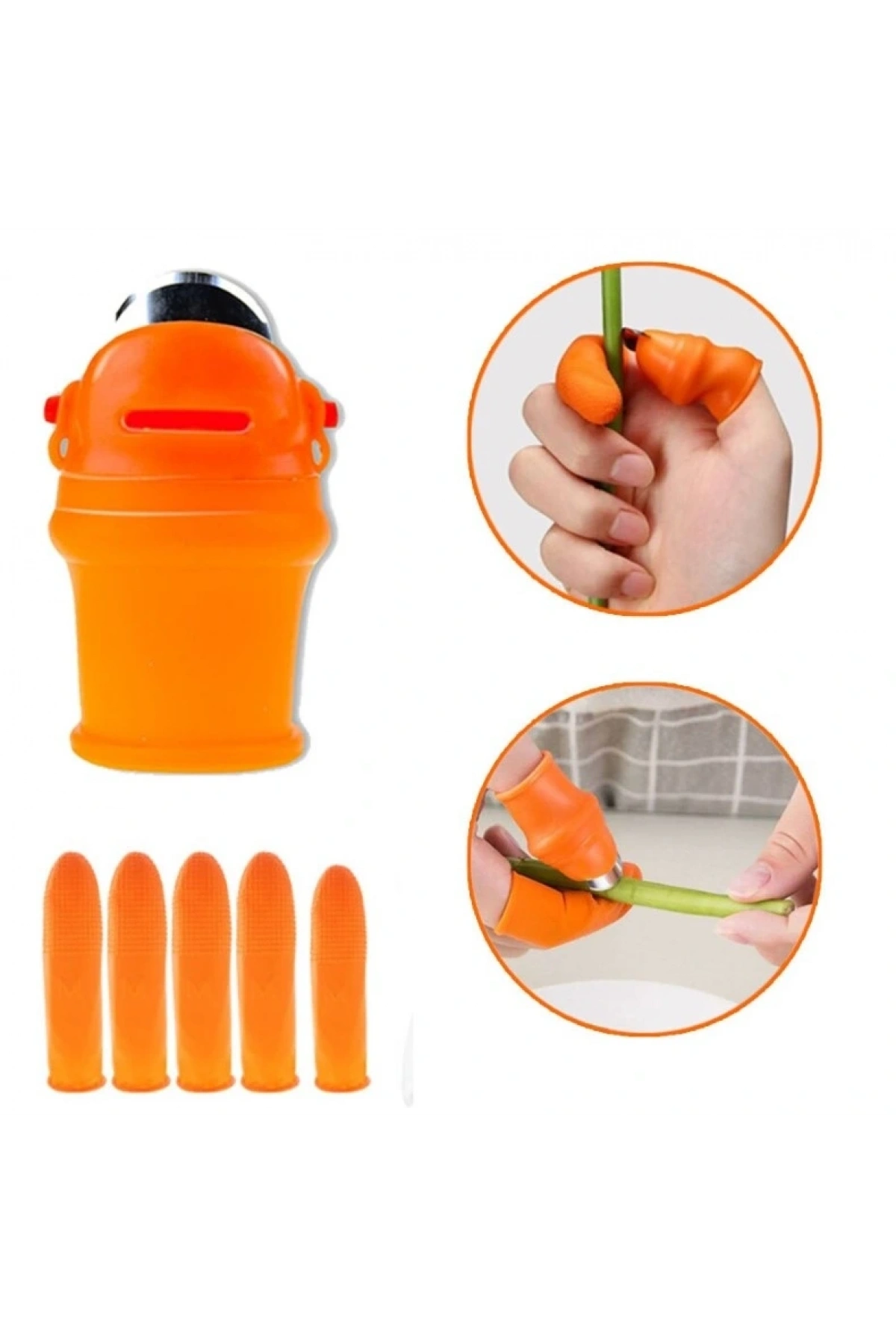 Pratik Baş Parmak Sebze Kesme Ayıklayıcı Bayan M Set (5047)