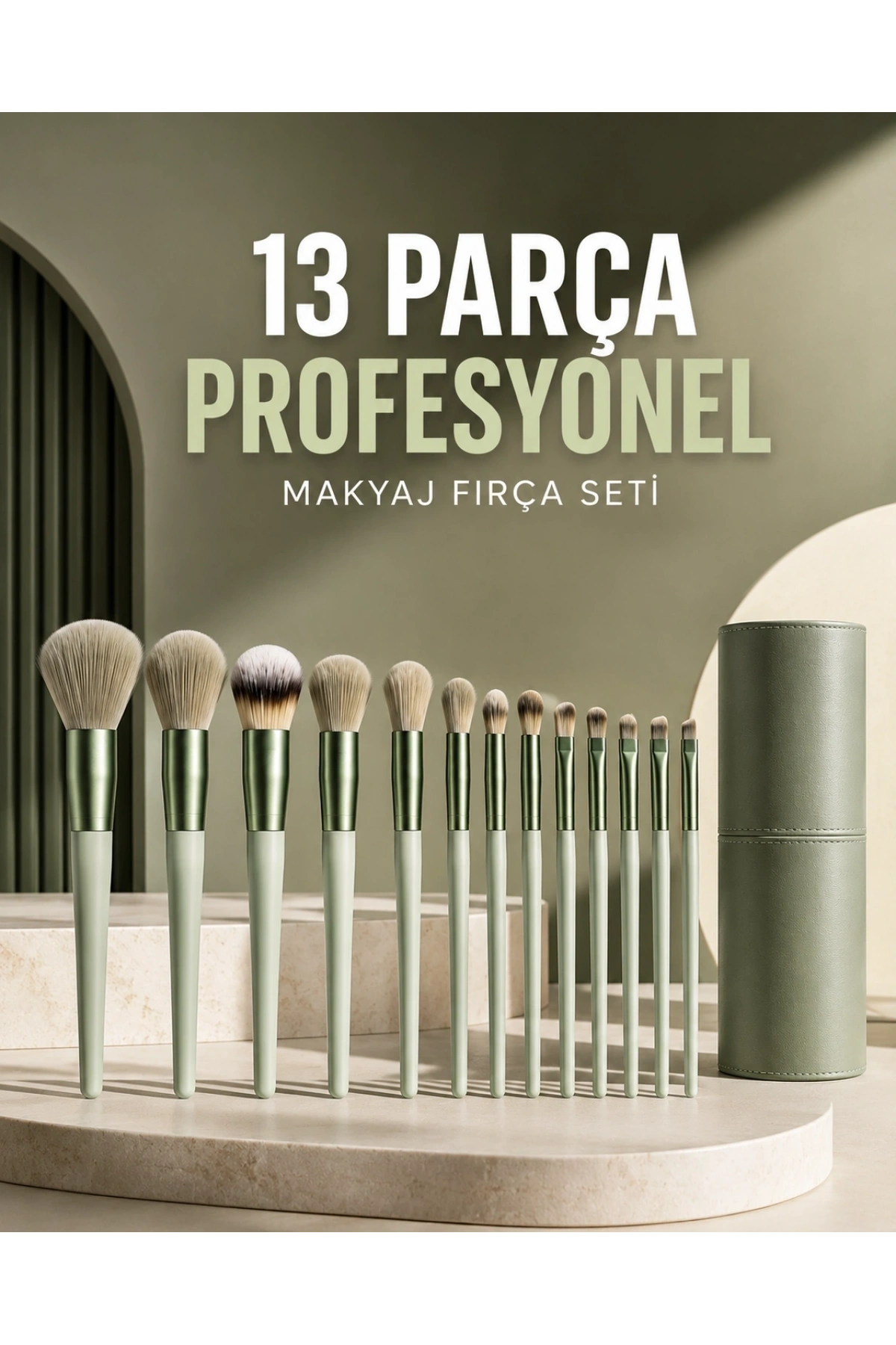 Profesyonel Makyaj Fırça Seti 13 Parça Yumuşak Kıllı Fırça Seti Far Fırçası
