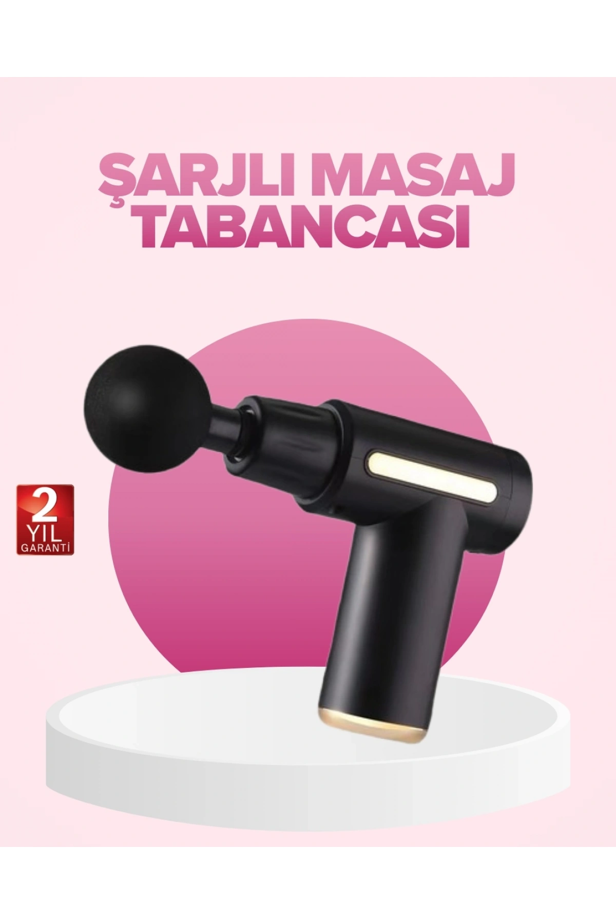 Profesyonel Masaj Tabancası 6 Kademeli Derin Kas Terapisi 4 Başlıklı Şarjlı Sessiz Motor