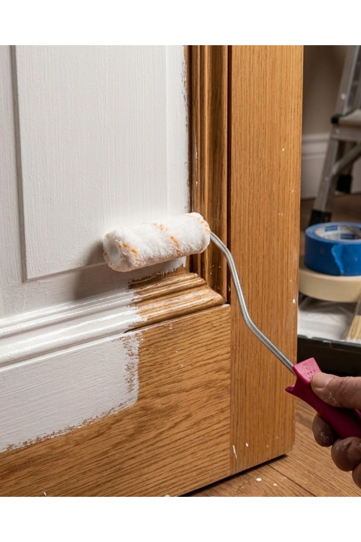 Profesyonel Mini Boya Rulosu 10 Cm Boya Fırça Seti 6 Yedek Rulo Hediyeli