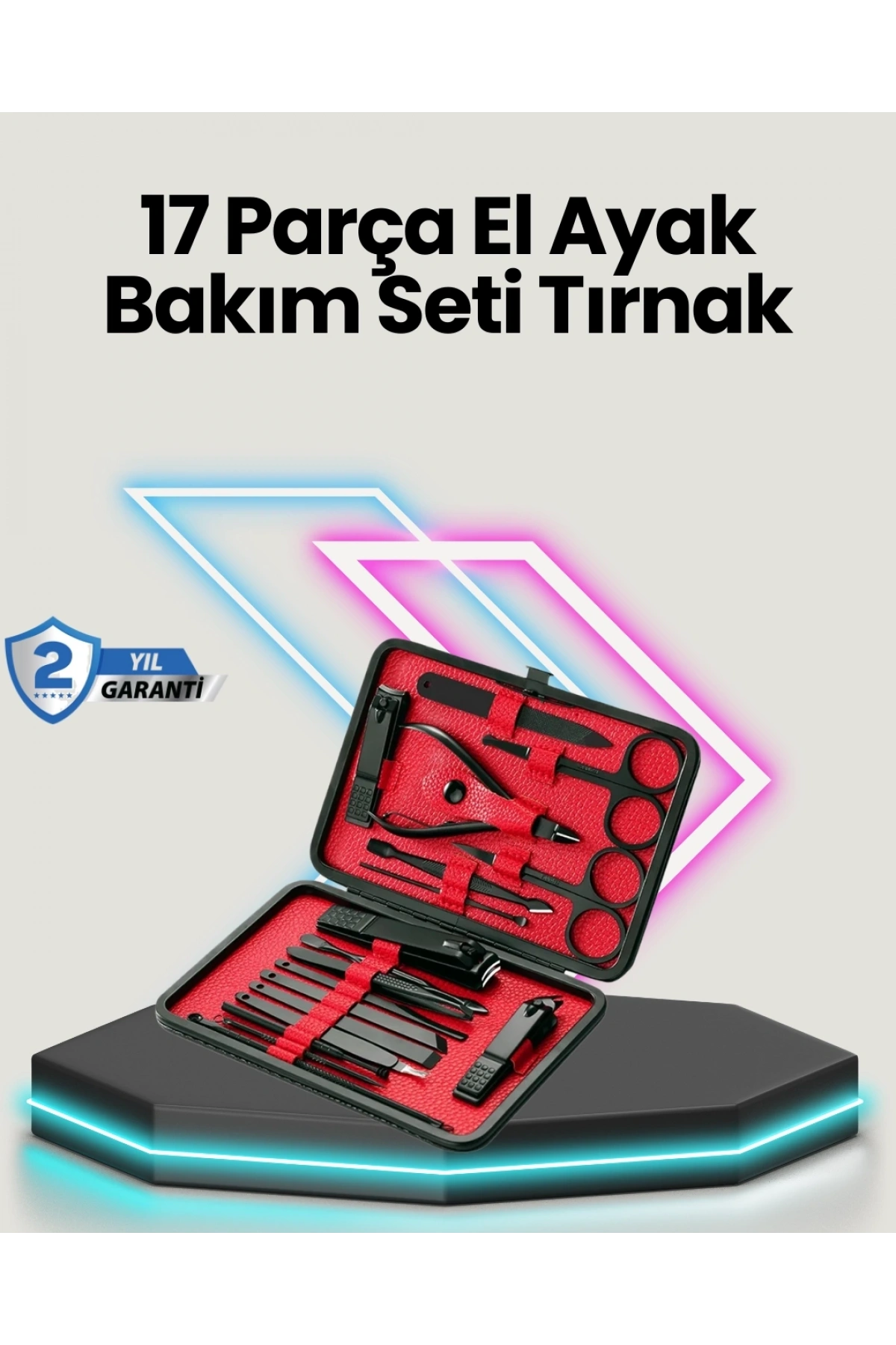 Profesyonel Paslanmaz Çelik Manikür & Pedikür Seti