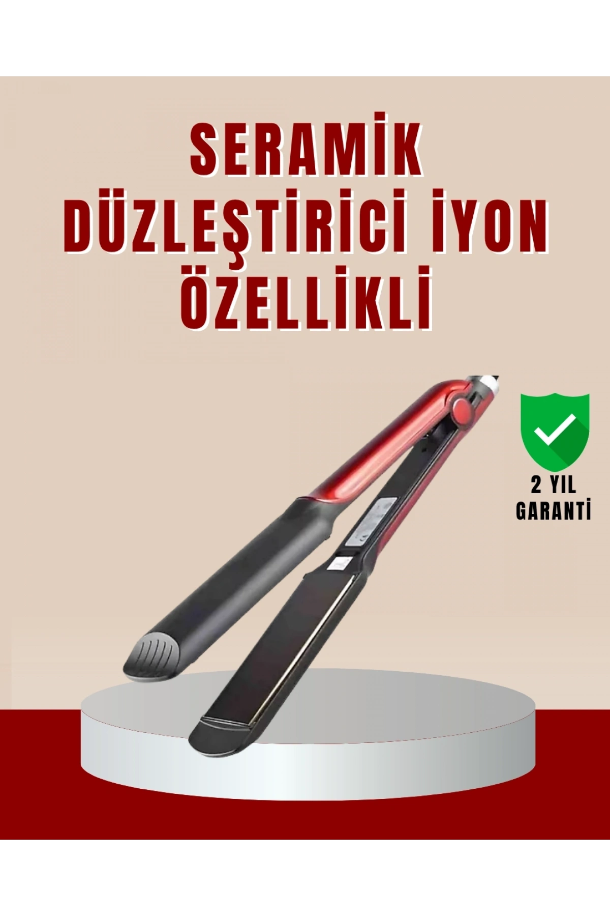 Profesyonel Saç Düzleştirici – 360° Döner Kablo ve Kompakt Tasarım