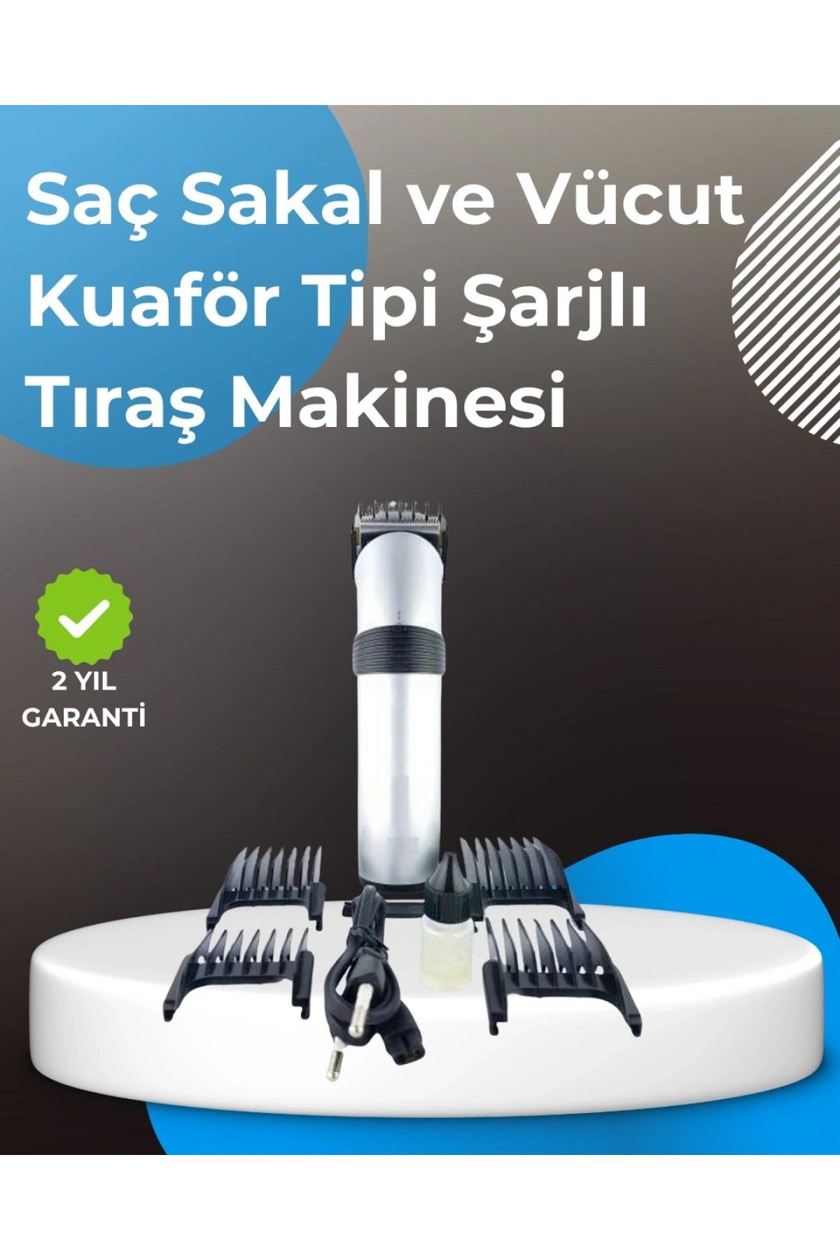 Profesyonel Saç ve Sakal Tıraş Makinesi – Tam Aksesuar Setli