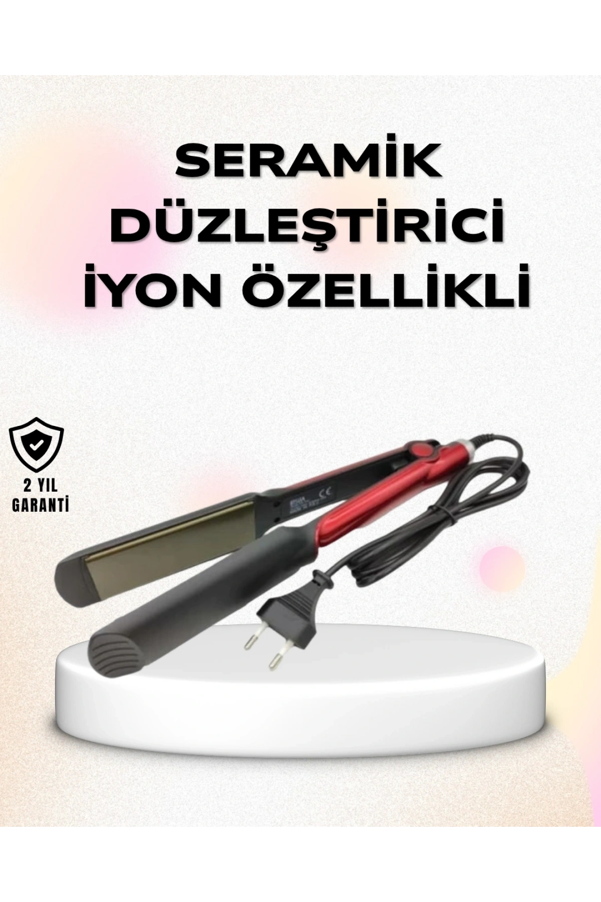 Profesyonel Titanyum Saç Düzleştirici – Ayarlanabilir Isı ve Hızlı Isınma Özellikli